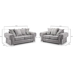 Verona Scatterback 3+2 Seater Sofa in Black