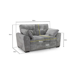 Maxwell 2 Seater Sofa in Grey