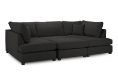 Carnaby Sofa U Shape Corner in Black