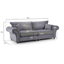Switch Windsor Fullback 4 Seater Sofa in Grey 3 image