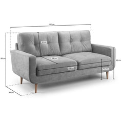 Aurora 3 Seater Sofa in Grey