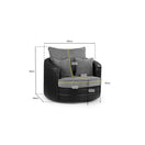 Switch Logan Swivel Chair in Black/Grey 3 image