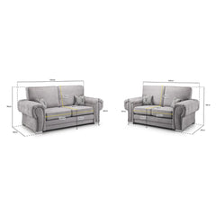 Verona 3+2 Set Sofa in Black