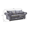 Switch Windsor Fullback 3 Seater Sofa in Grey 3 image