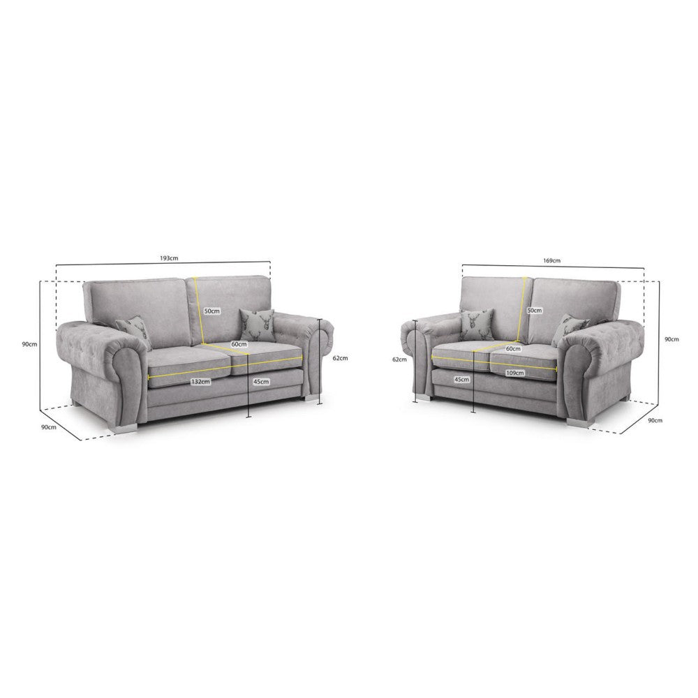 Verona 3+2 Seater Sofa in Grey