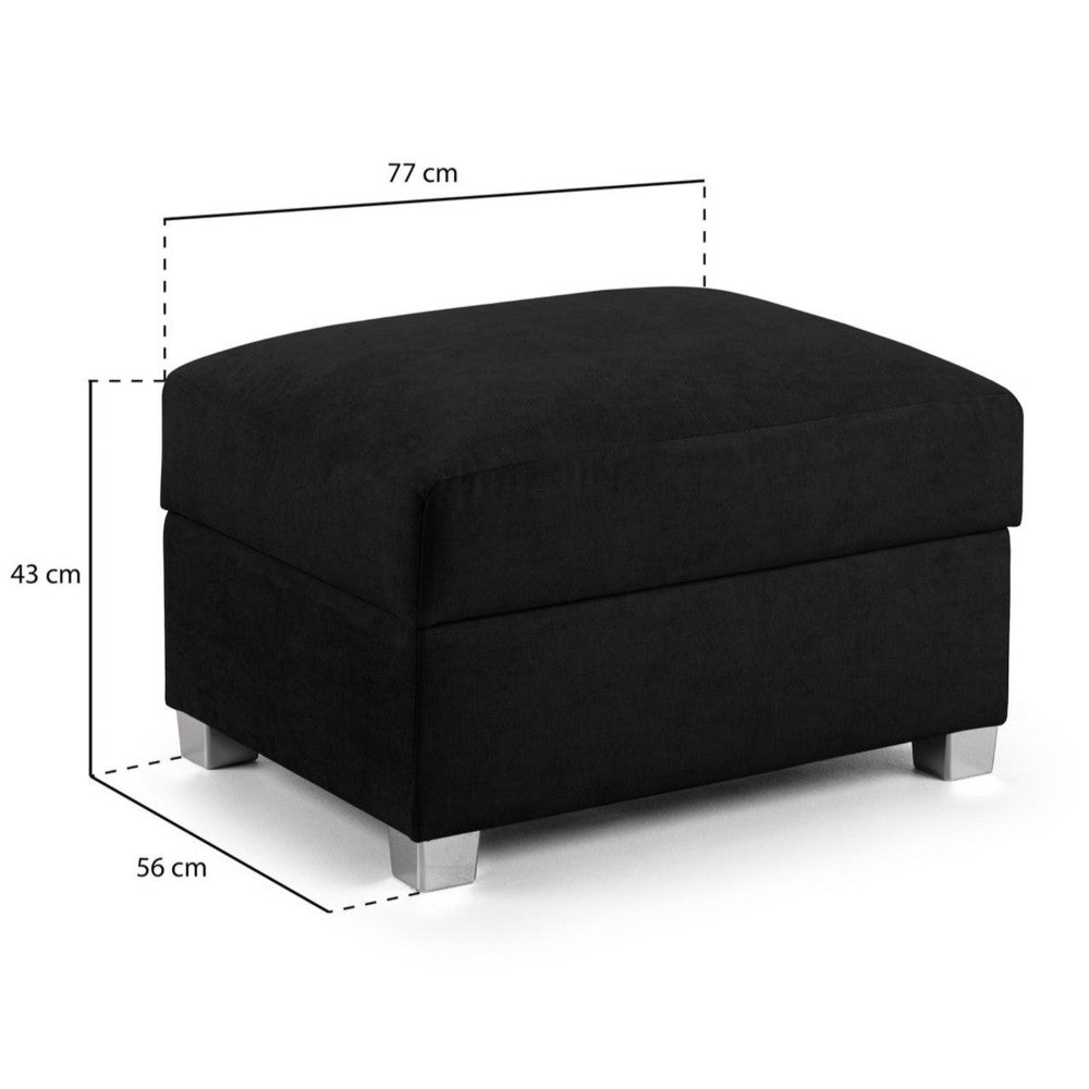 Verona Footstool in Black