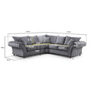Switch Windsor Fullback Large Corner Sofa in Grey 3 image