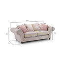 Switch Roma Chesterfield 3 Seater Sofa in Beige 3 image