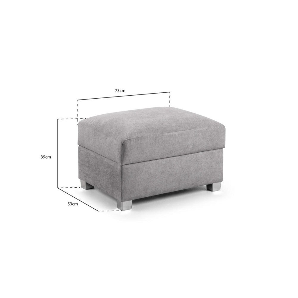Verona Footstool in Grey