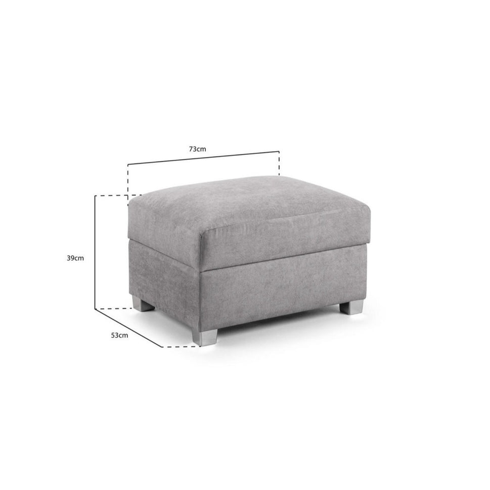 Verona Footstool in Grey