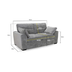 Maxwell 3 Seater Sofa in Grey