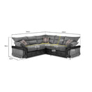 Switch Logan Large Corner Sofa in Black/Grey 3 image