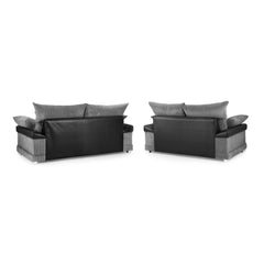 Logan 3+2 Sofa in Black/Grey