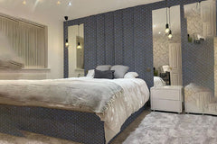 Bespoke Fluted Mirror Bedframe