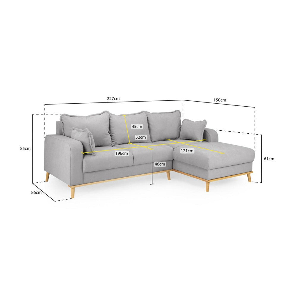 Briar Right Hand facing Corner Sofa in Beige