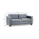 Switch Jerry 3 Seater Sofa in Grey 3 image
