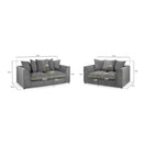 Switch Harley Jumbo 3+2 Seater Sofa in Grey 3 image