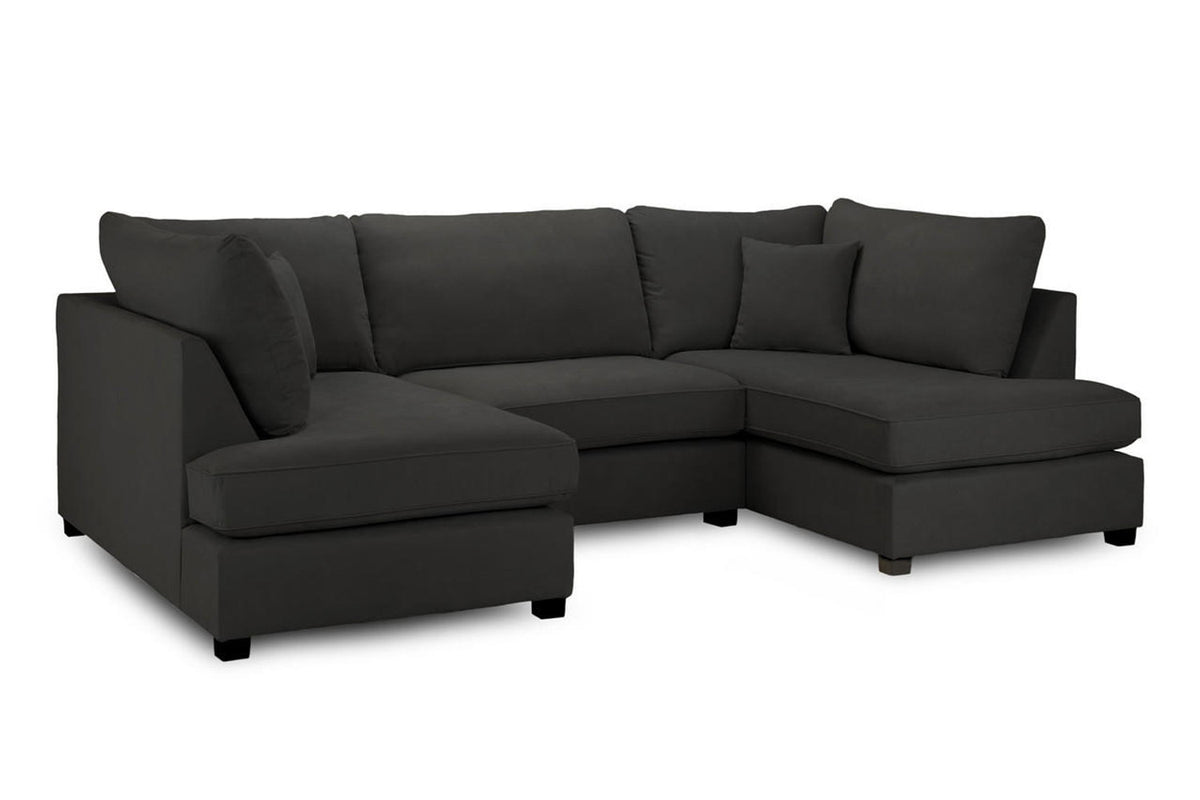 Carnaby Sofa U Shape Corner in Black