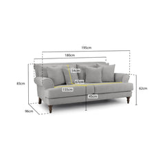 Summer 3 Seater Sofa in Beige