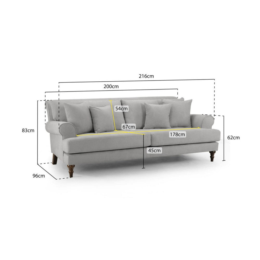 Summer 4 Seater Sofa in Grey