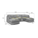 Switch Inga U Shape Corner Fullback Sofa in Grey 3 image