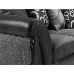 Shannon Large Corner Sofa in Black/Grey