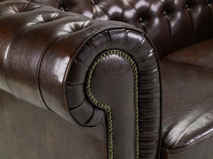 Chesterfield 3+2  Sofa in Antique Brown