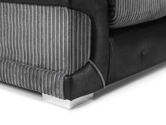 Logan 3 Seater Sofa in Black/Grey