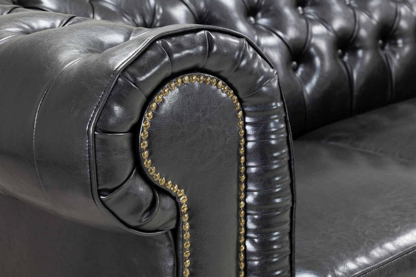 Chesterfield 3 Seater Sofa in Black