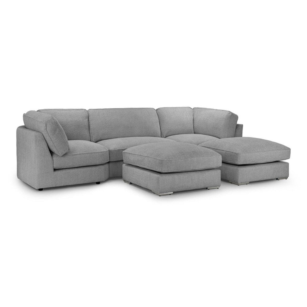 Inga U Shape Corner Fullback Sofa in Grey