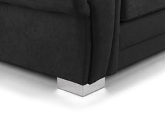 Verona Scatterback Right Hand Facing Corner Sofa in Black