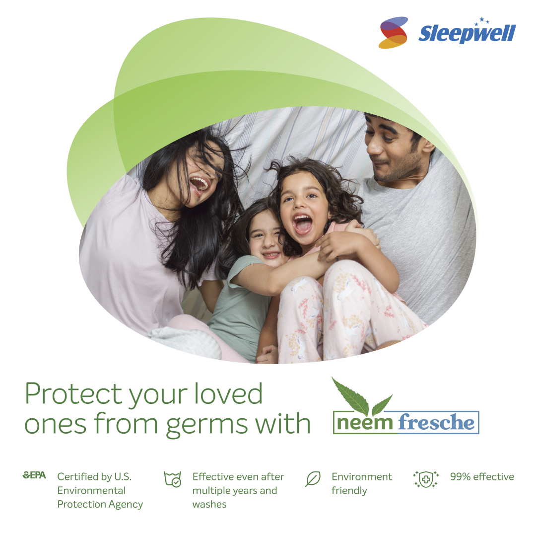 Sleepwell Fitrest Classic | Acuprofile PU Foam | Medium Firm | Neem Fresche Technology | Anti Sag Mattress