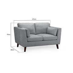 Aida 2 Seater Sofa in Grey