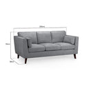 Switch Aida 3 Seater Sofa in Grey 3 image