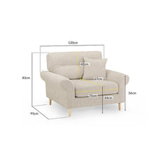 Florence Armchair in Beige