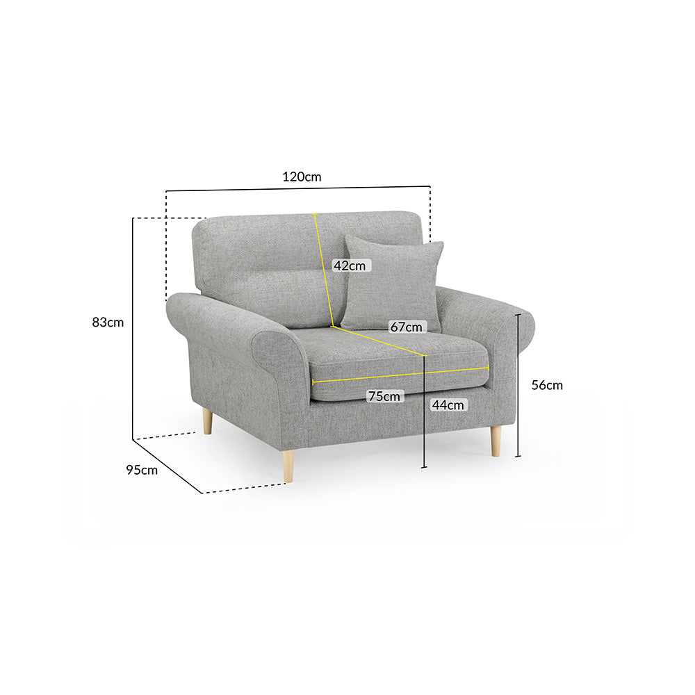 Florence Armchair in Silver