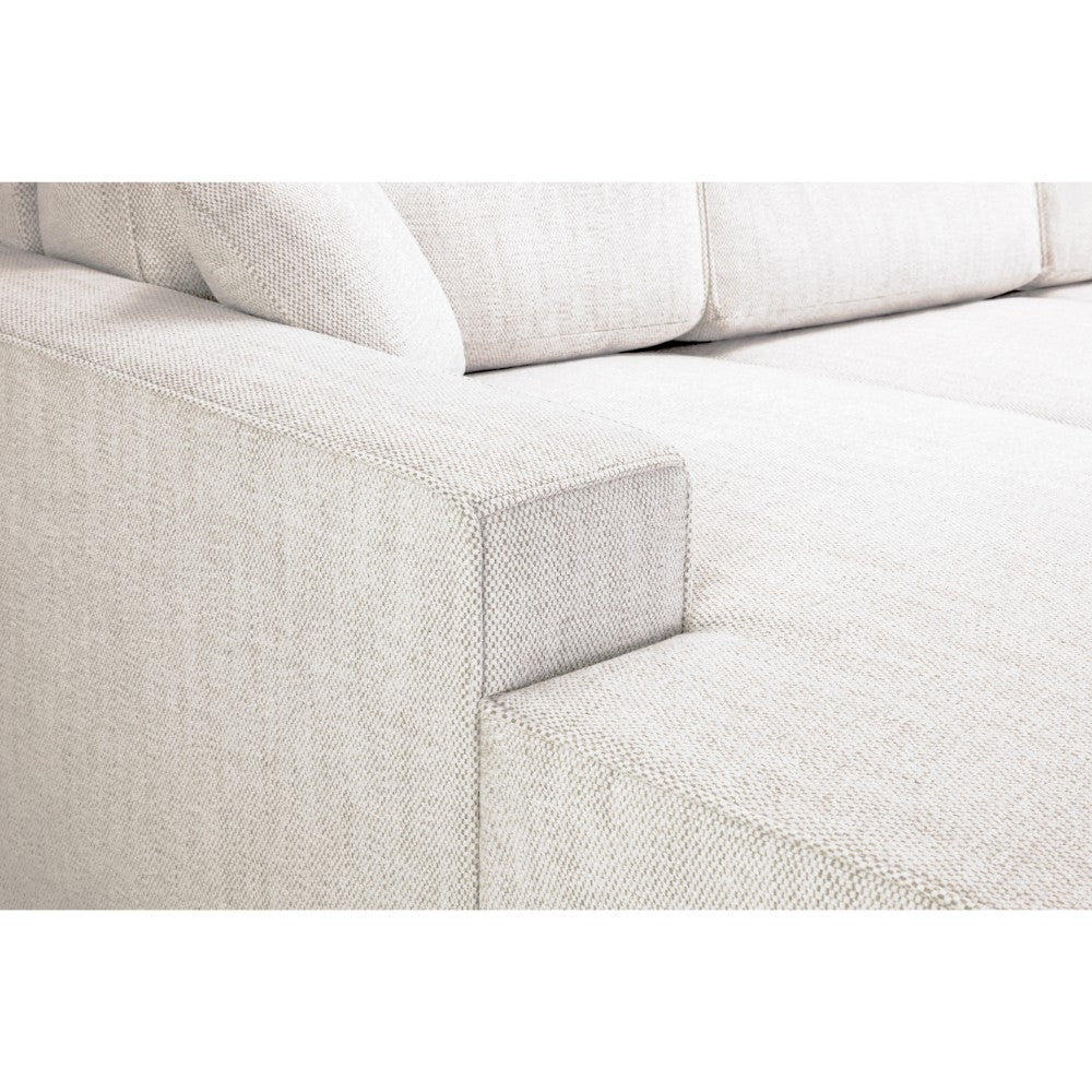 Leo Cinema Sofa U Shape Corner in Beige