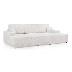 Leo Cinema Sofa U Shape Corner in Beige