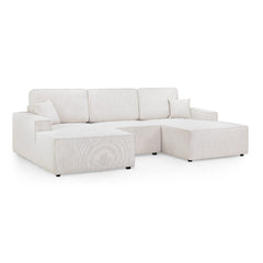 Leo Cinema Sofa U Shape Corner in Beige
