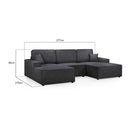 Switch Leo Cinema Sofa U Shape Corner in Black 3 image