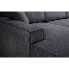 Leo Cinema Sofa U Shape Corner in Black