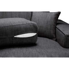 Leo Cinema Sofa U Shape Corner in Black