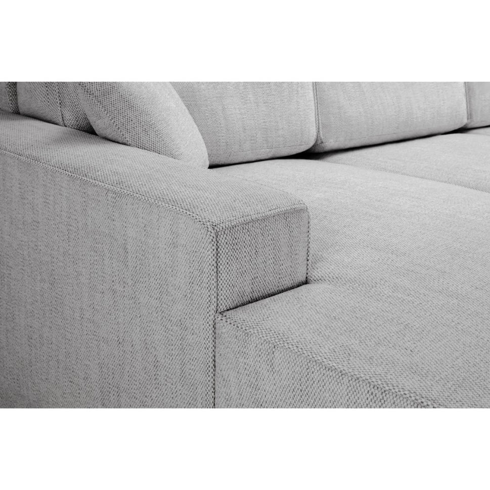 Leo Cinema Sofa U Shape Corner in Grey
