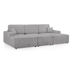 Leo Cinema Sofa U Shape Corner in Grey