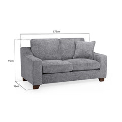 Nebraska 2 Seater Sofa in Slate