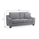 Switch Nebraska 3 Seater Sofa in Slate 3 image