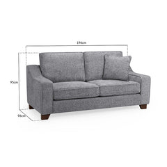 Nebraska 3 Seater Sofa in Slate