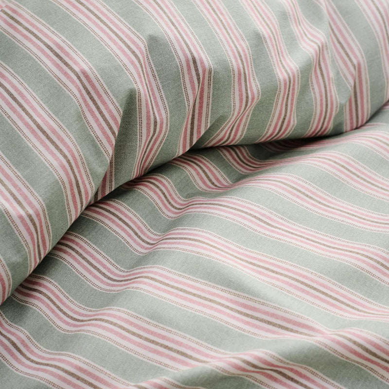 Calder Stripe Double Duvet Set- Pink