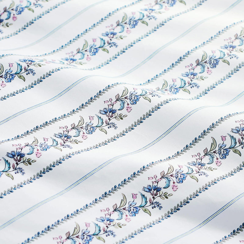Clara Floral Double Duvet Set- Blue