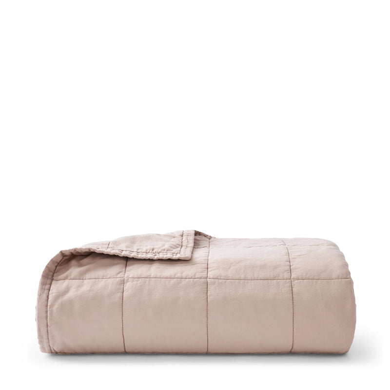 Laundered Cotton Bedspread -Pink